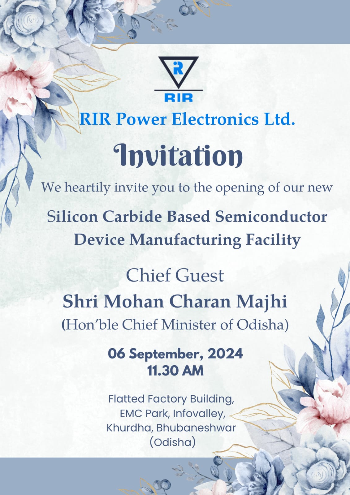 Opening Ceremony of Silicon Carbide Based Semiconductor Device Manufacturing Facility